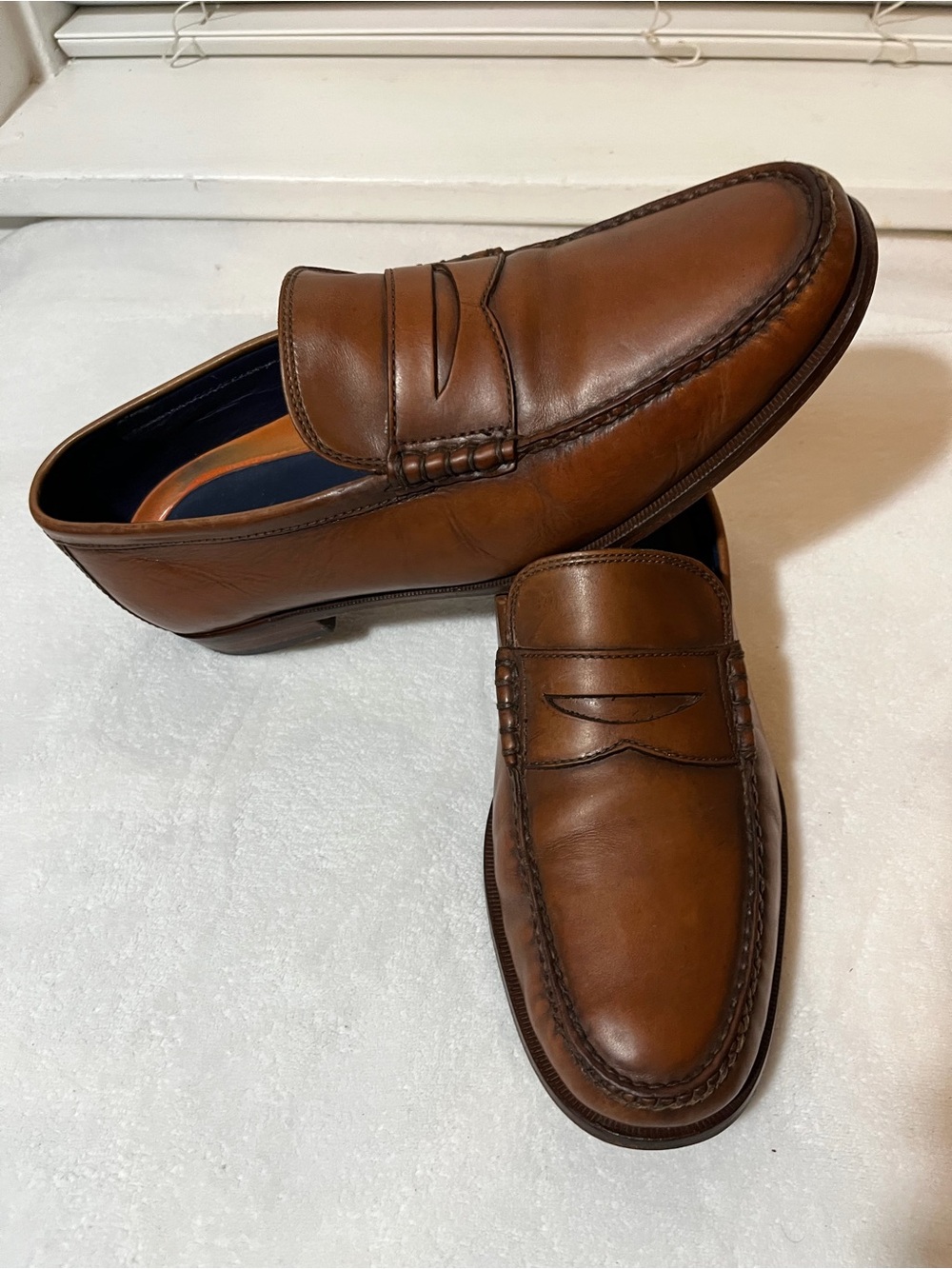 Cole Haan Men's Classic Brown Leather Penny Loafers